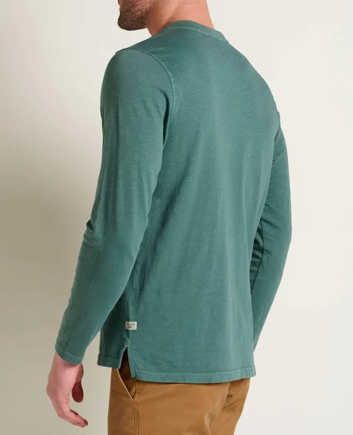 ToadandCo TShirts Men039s Primo Long Sleeve Henley Silver Pine 8211 Men039s
