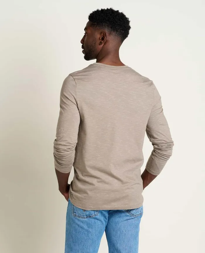 ToadandCo TShirts Tempo Long Sleeve Crew Dark Chino 8211 Men039s
