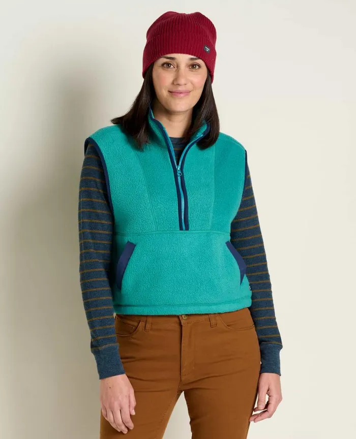 ToadandCo Tops and TShirts Women039s Campo Fleece Vest Cyan 8211 Women039s