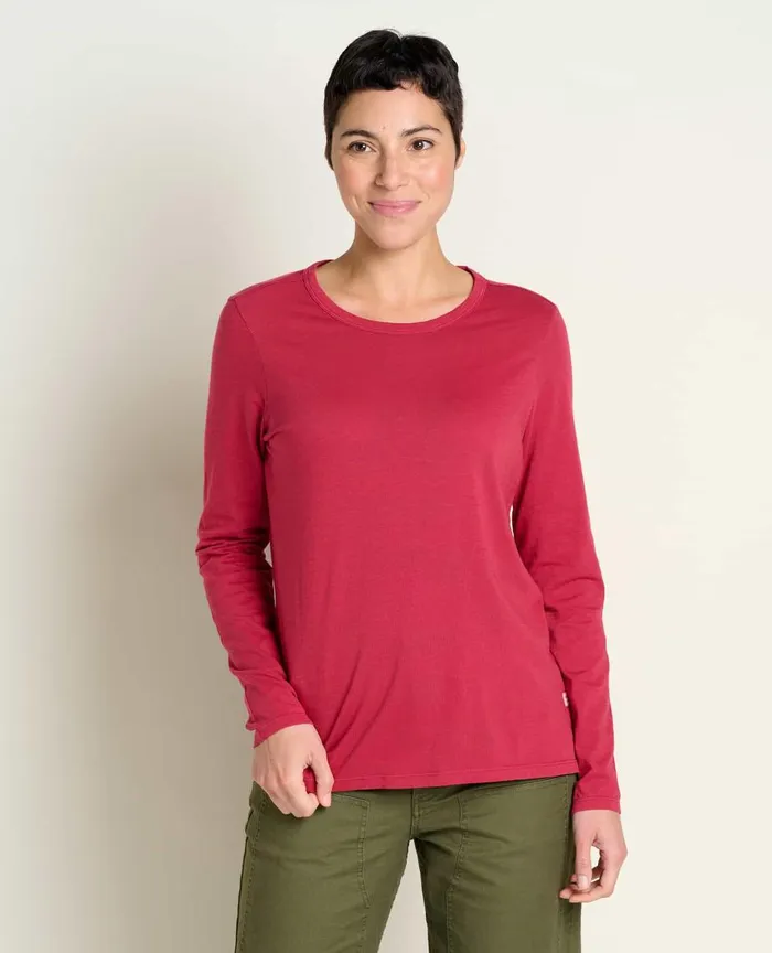 ToadandCo Tops and TShirts Women039s Primo Long Sleeve Crew Berry 8211 Women039s