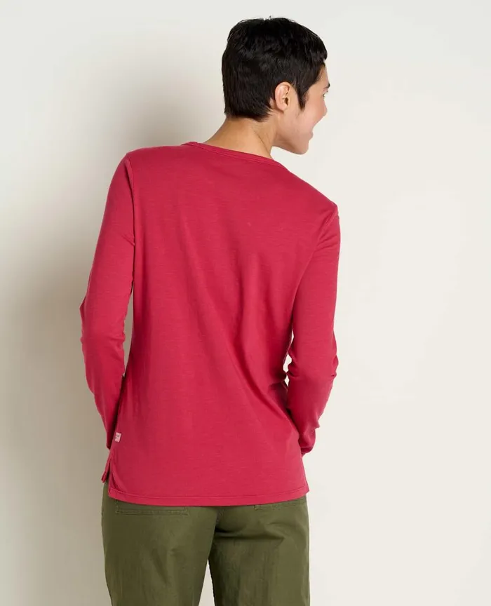 ToadandCo Tops and TShirts Women039s Primo Long Sleeve Crew Berry 8211 Women039s