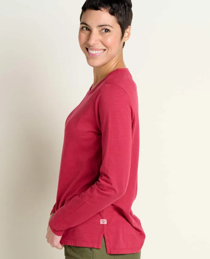 ToadandCo Tops and TShirts Women039s Primo Long Sleeve Crew Berry 8211 Women039s