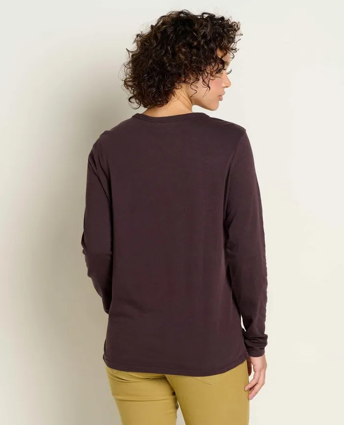 ToadandCo Tops and TShirts Women039s Primo Long Sleeve Crew Carob 8211 Women039s