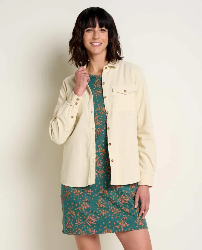 ToadandCo Tops and TShirts Women039s Scouter Cord Long Sleeve Shirt Almond 8211 Women039s