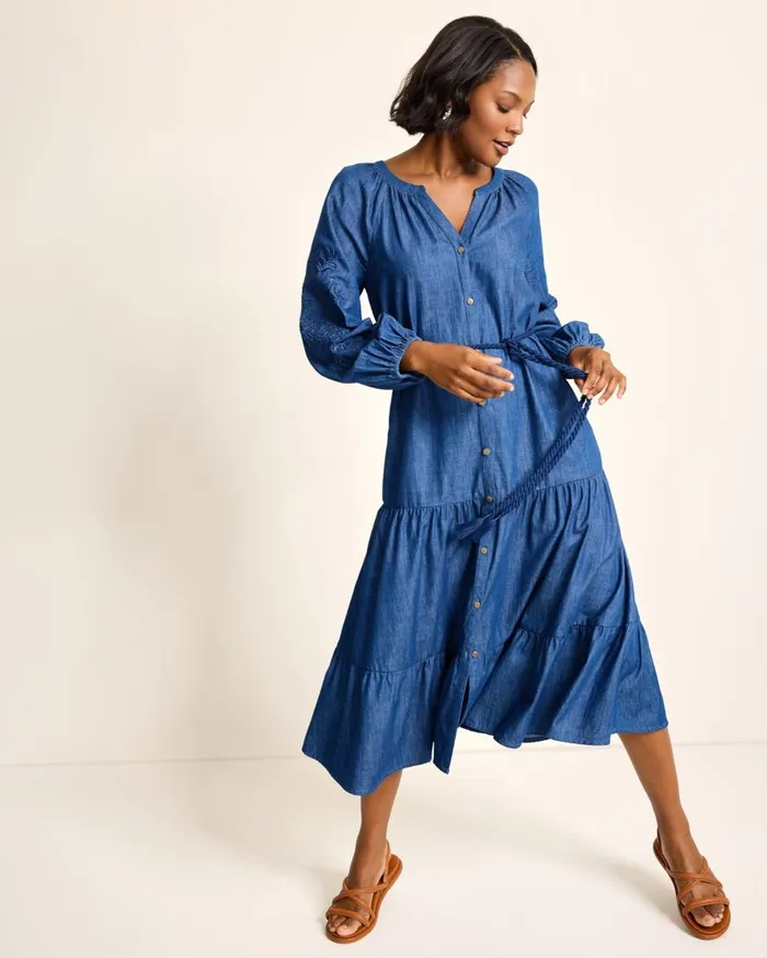 Tommy Bahama Dresses Indigo Cove Embroidered Midi Dress Dark Sky Wash 8211 Women Tommy Bahama Dresses Indigo Cove Embroidered Midi Dress Dark Sky Wash 8211 Women