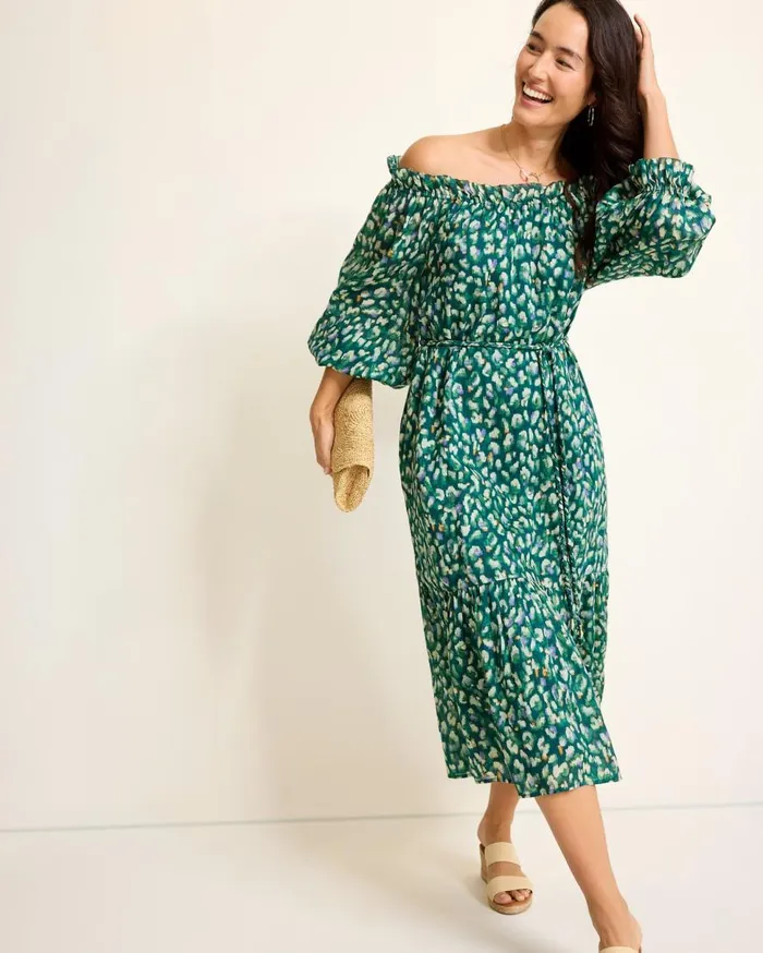 Tommy Bahama Dresses Jeweled Jaguar Midi Dress Blue Atlas 8211 Women