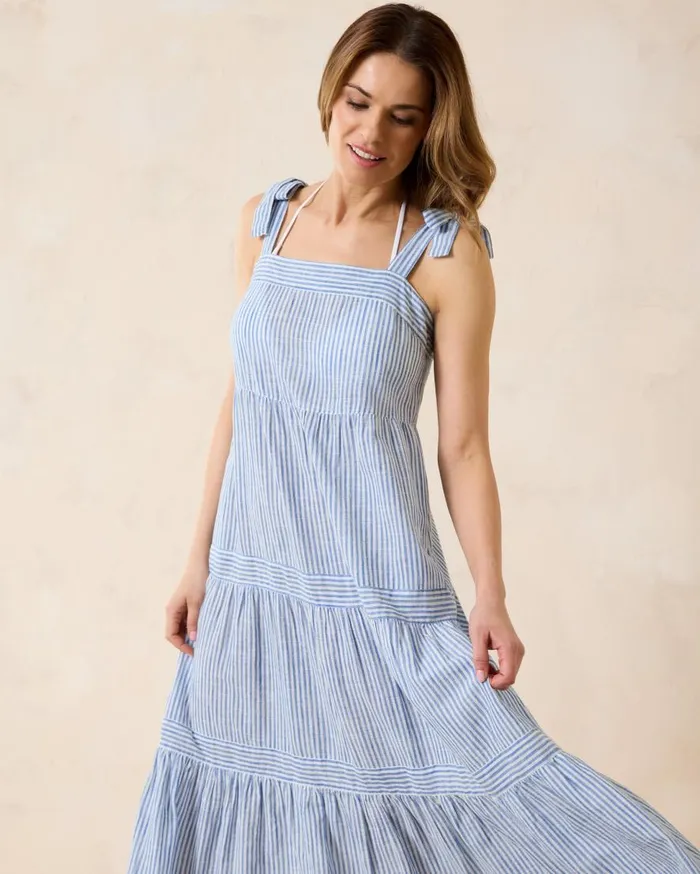 Tommy Bahama Dresses Shoreline Stripe Coverup Dress Beaming Blue 8211 Women