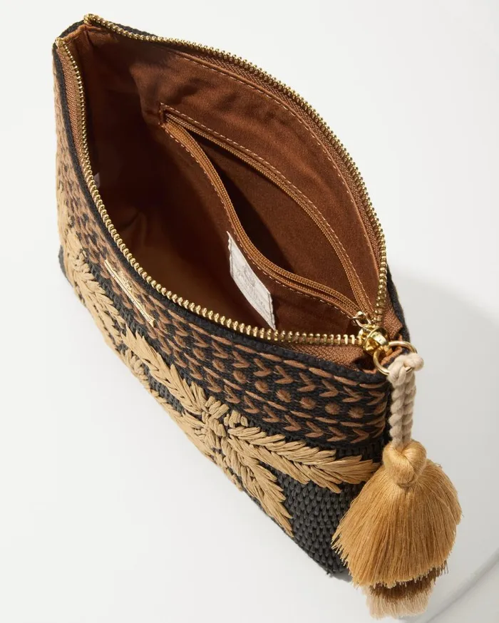 Tommy Bahama Handbags and Clutches Raffia Palms Maci Wristlet Black Multi 8211 Women Tommy Bahama Handbags and Clutches Raffia Palms Maci Wristlet Black Multi 8211 Women
