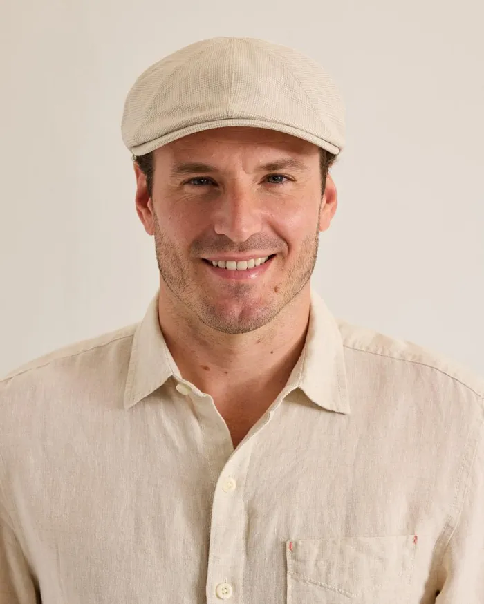Tommy Bahama Hats and Caps Jeth 8Panel Cap Chalk Plaid 8211 Men Tommy Bahama Hats and Caps Jeth 8Panel Cap Chalk Plaid 8211 Men