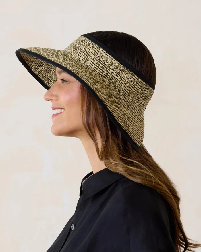 Tommy Bahama Hats and Caps Packable UltraBraid Visor Black Multi 8211 Women Tommy Bahama Hats and Caps Packable UltraBraid Visor Black Multi 8211 Women