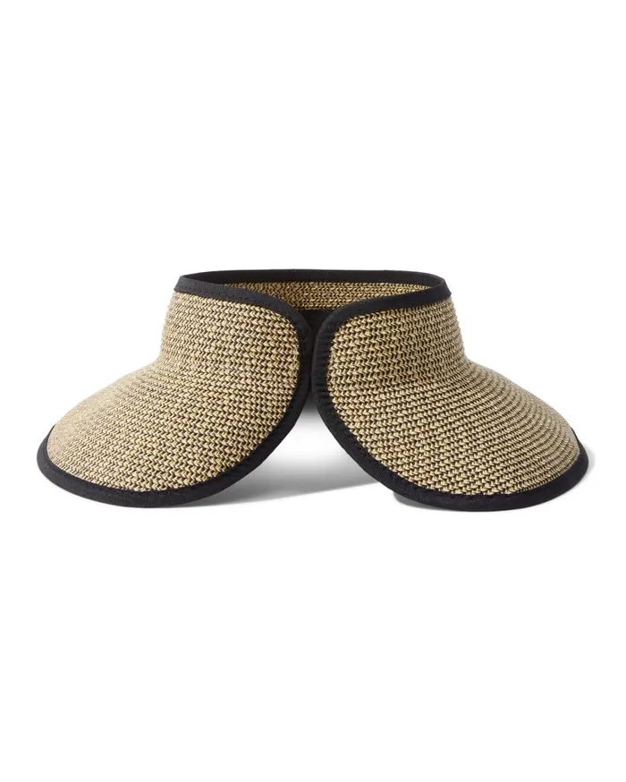 Tommy Bahama Hats and Caps Packable UltraBraid Visor Black Multi 8211 Women Tommy Bahama Hats and Caps Packable UltraBraid Visor Black Multi 8211 Women