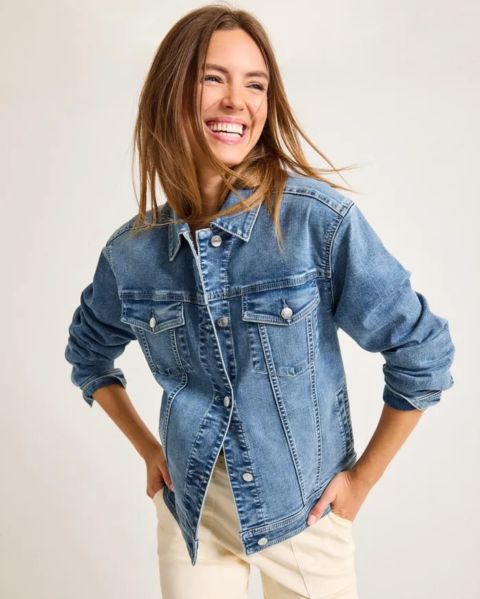 Tommy Bahama Jackets Relaxed Jean Jacket Med Azul Wash 8211 Women