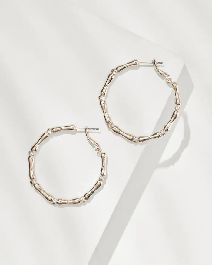 Tommy Bahama Jewelry Island Essence Rose Gold Bamboo Hoop Earrings Rose Gold 8211 Women