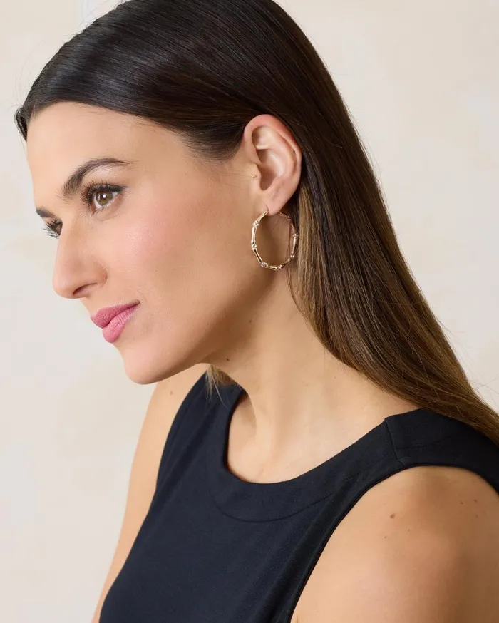 Tommy Bahama Jewelry Island Essence Rose Gold Bamboo Hoop Earrings Rose Gold 8211 Women Tommy Bahama Jewelry Island Essence Rose Gold Bamboo Hoop Earrings Rose Gold 8211 Women