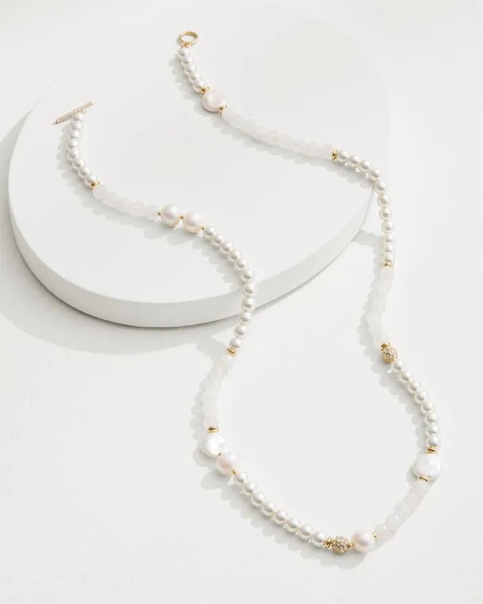 Tommy Bahama Jewelry Moments In Paradise Quartz And Pearl Necklace Gold 8211 Women