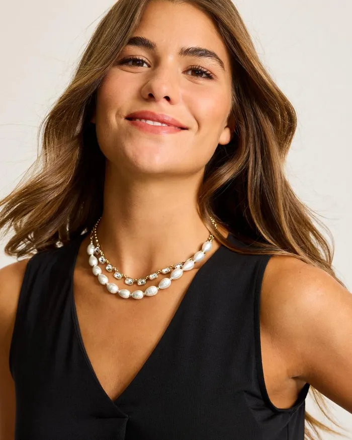 Tommy Bahama Jewelry Tidal Treasure Baroque Pearl And Stone Layered Necklace Gold 8211 Women Tommy Bahama Jewelry Tidal Treasure Baroque Pearl And Stone Layered Necklace Gold 8211 Women