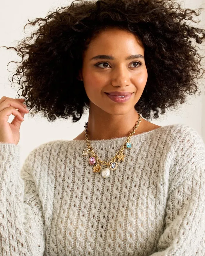 Tommy Bahama Jewelry Tidal Treasure MultiCharm Statement Necklace Gold 8211 Women Tommy Bahama Jewelry Tidal Treasure MultiCharm Statement Necklace Gold 8211 Women