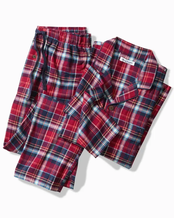Tommy Bahama Loungewear and Pajamas Flannel Long Sleeve and Pants Pajama Set Beet Red 8211 Men Tommy Bahama Loungewear and Pajamas Flannel Long Sleeve and Pants Pajama Set Beet Red 8211 Men