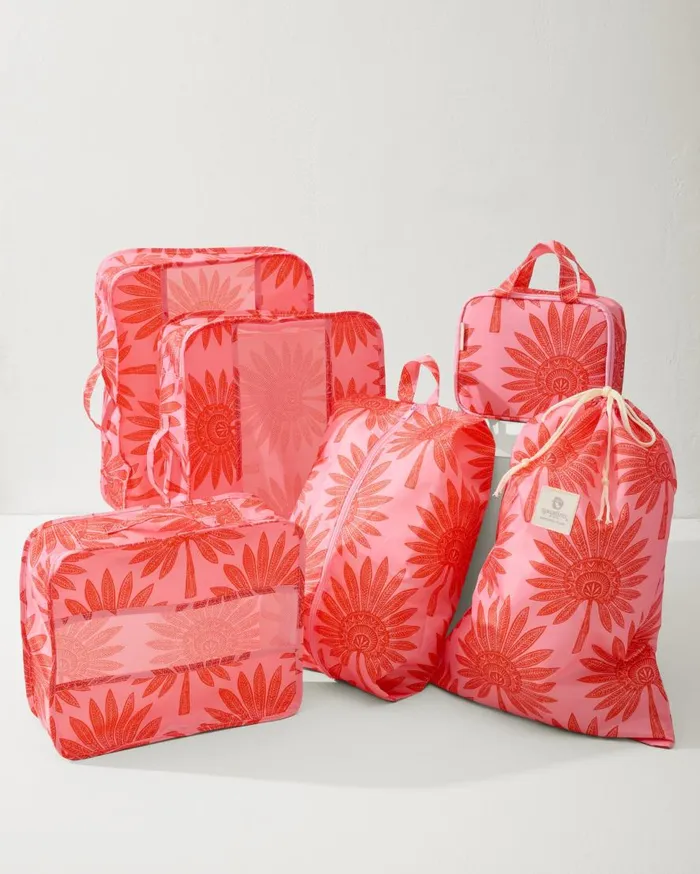 Tommy Bahama Luggage and Travel Palmetto Frond Packing Cube 6Piece Set Palmetto Frond 8211 WomenBeach and Home