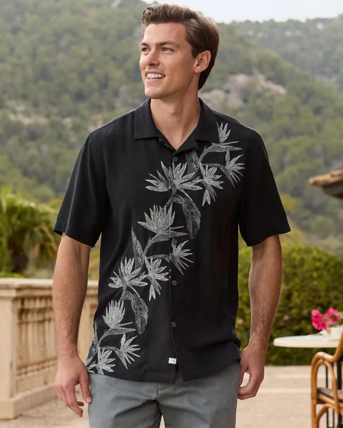 Tommy Bahama Shirts Across Paradise Silk Camp Shirt Black 8211 Men Tommy Bahama Shirts Across Paradise Silk Camp Shirt Black 8211 Men