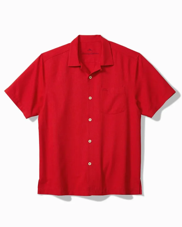 Tommy Bahama Shirts Coastal Breeze Check IslandZone Camp Shirt Regal Red 8211 Men