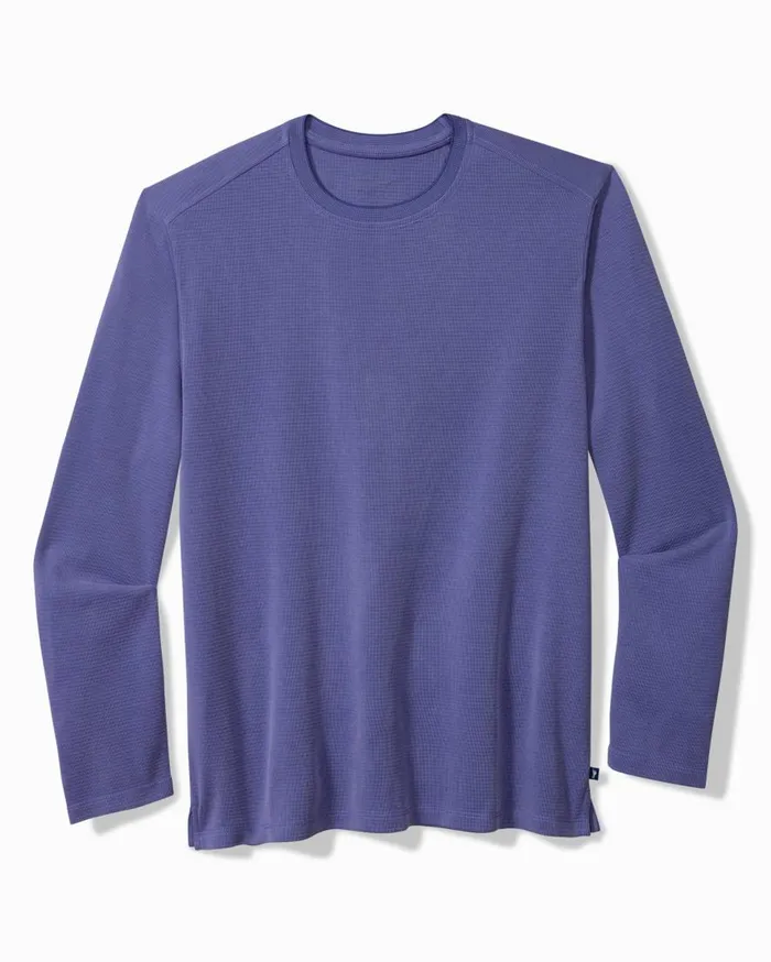 Tommy Bahama Shirts Coastal Crest IslandZone LongSleeve TShirt Deep Ultramarine 8211 Men