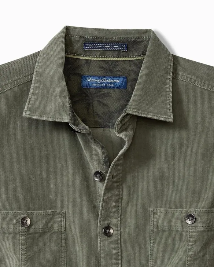 Tommy Bahama Shirts Coastline Cord Stretch Sun Fade DoublePocket Shirt Dark Fern 8211 Men Tommy Bahama Shirts Coastline Cord Stretch Sun Fade DoublePocket Shirt Dark Fern 8211 Men