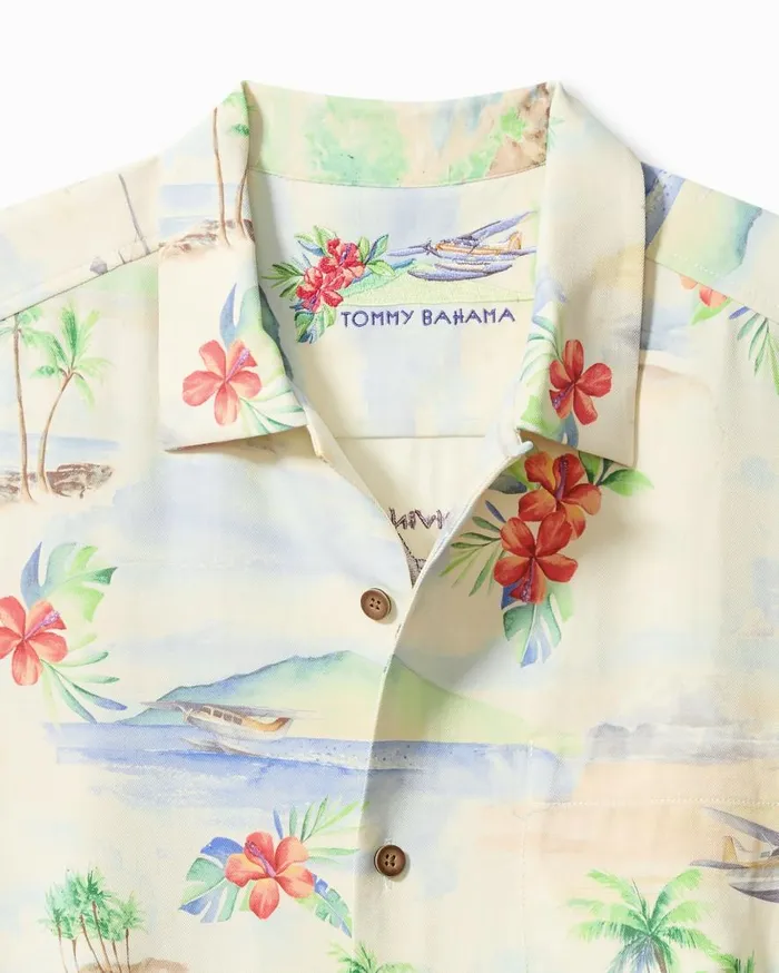 Tommy Bahama Shirts Collector039s Series 03924 Arriving In Island Time Silk Camp Shirt Continental 8211 Men Tommy Bahama Shirts Collector039s Series 03924 Arriving In Island Time Silk Camp Shirt Continental 8211 Men