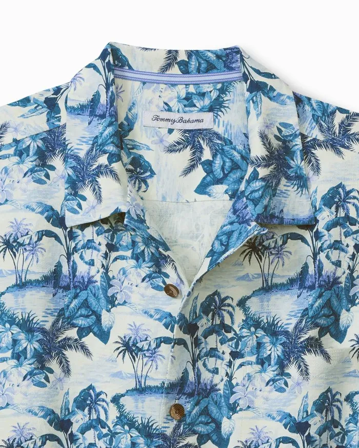 Tommy Bahama Shirts Hidden Horizons Silk Camp Shirt Myka Blue 8211 Men Tommy Bahama Shirts Hidden Horizons Silk Camp Shirt Myka Blue 8211 Men