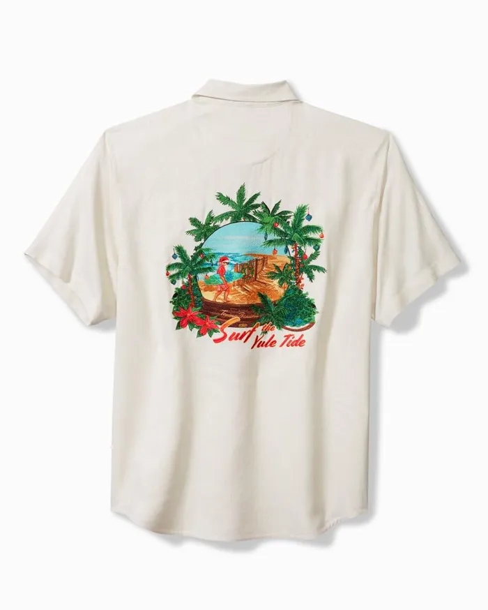 Tommy Bahama Shirts Surf The Yule Tide Silk Camp Shirt Continental 8211 Men