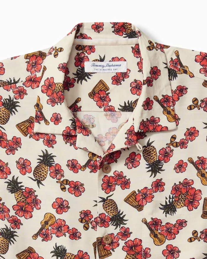 Tommy Bahama Shirts Veracruz Cay Ukelele Blooms ShortSleeve Shirt Bleached Sand 8211 Men Tommy Bahama Shirts Veracruz Cay Ukelele Blooms ShortSleeve Shirt Bleached Sand 8211 Men