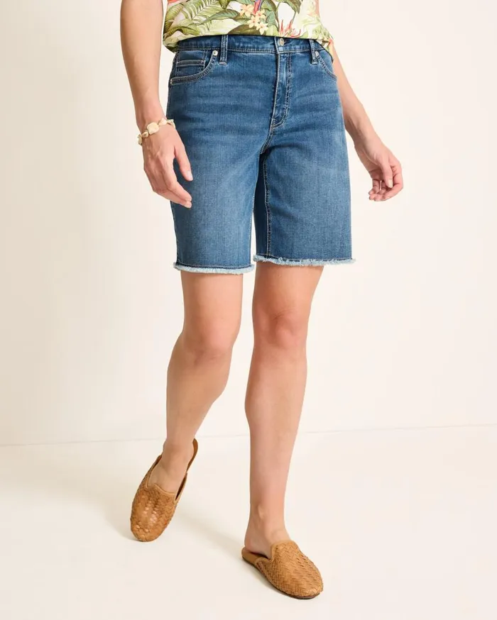 Tommy Bahama Shorts CutOff Bermuda Denim Shorts Med Playa Wash 8211 Women
