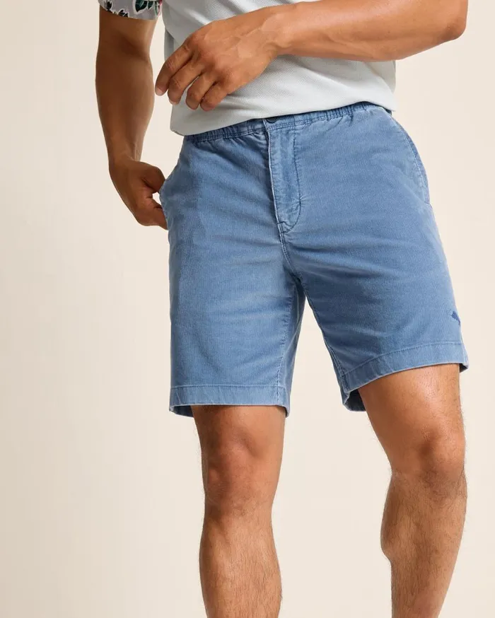 Tommy Bahama Shorts Sea Coast Corduroy EWaist 8Inch Shorts Dockside Blue 8211 Men