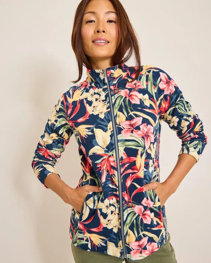 Tommy Bahama Sweatshirts Aruba Flora Amora FullZip Sweatshirt Island Navy 8211 Women Tommy Bahama Sweatshirts Aruba Flora Amora FullZip Sweatshirt Island Navy 8211 Women