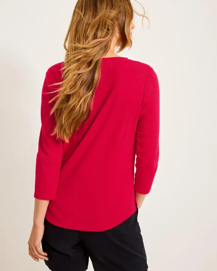 Tommy Bahama Tops and Shirts Ashby Isles ScoopNeck 34Sleeve TShirt Tango Red 8211 Women Tommy Bahama Tops and Shirts Ashby Isles ScoopNeck 34Sleeve TShirt Tango Red 8211 Women