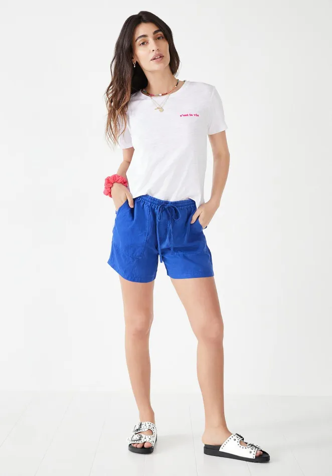 Tops and TShirts Women Hush C039est La Vie Relaxed TShirt White Pink