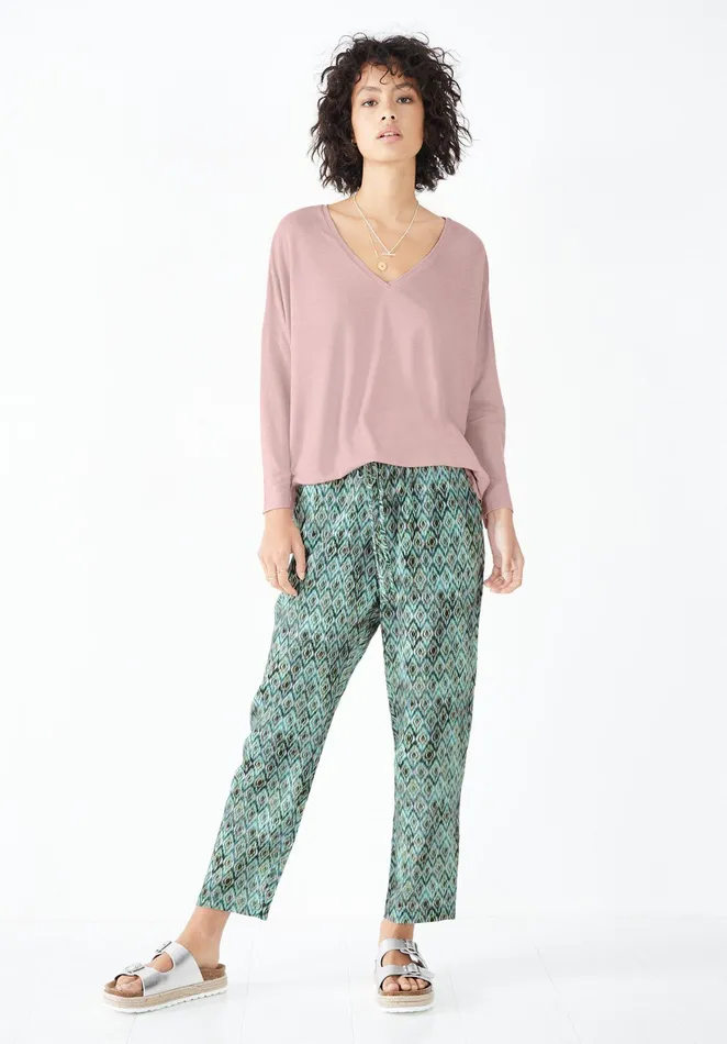 Tops and TShirts Women Hush Chesten LinenBlend Jersey Top Blush Pink