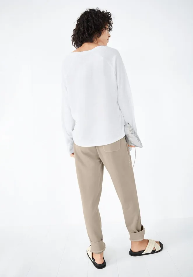 Tops and TShirts Women Hush Cotton Slub Avalon TShirt White