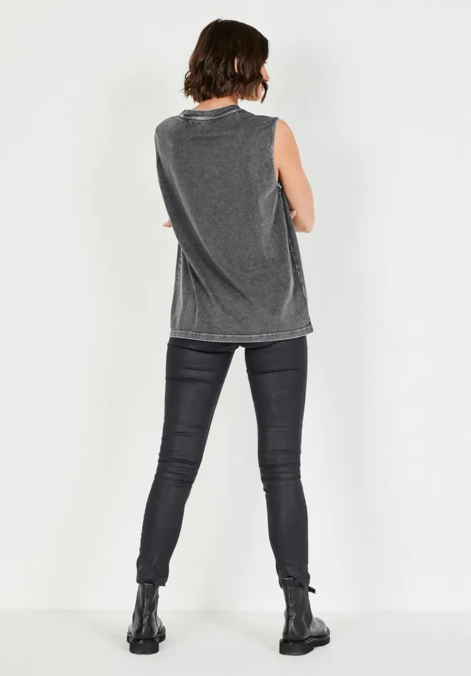 Tops and TShirts Women Hush Eagle Oversized Vest Top Ebony