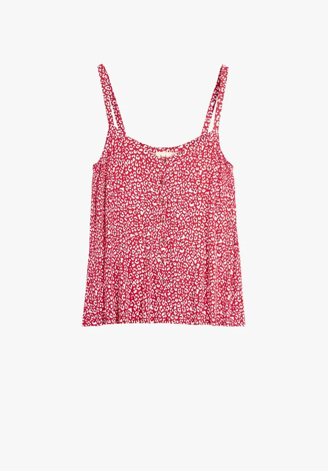 Tops and TShirts Women Hush Marilie Button Through Vest Leopardpink