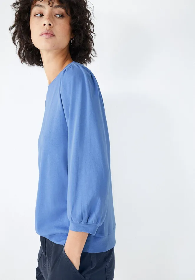 Tops and TShirts Women Hush Mimi Puff Sleeve TShirt Periwinkle Blue