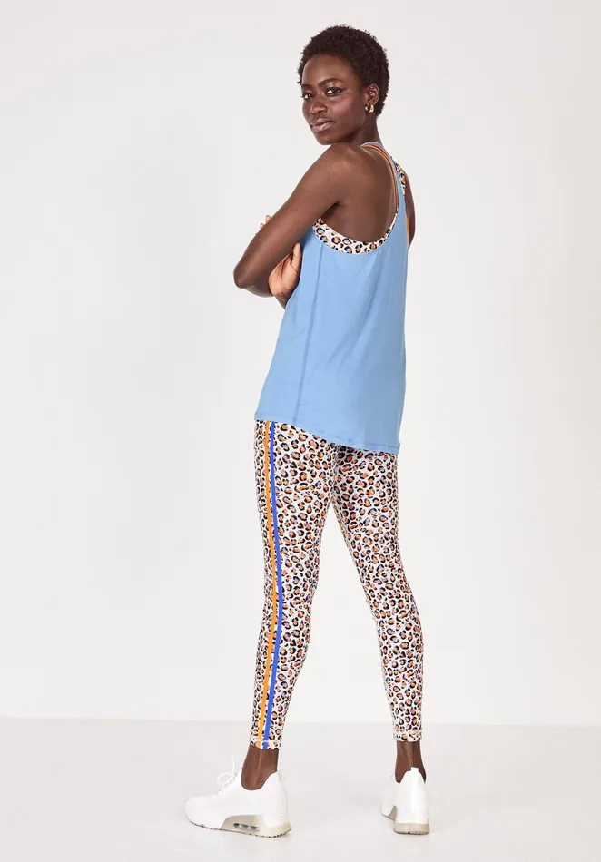 Tops and TShirts Women Hush Strappy Racerback Vest Lake Blue