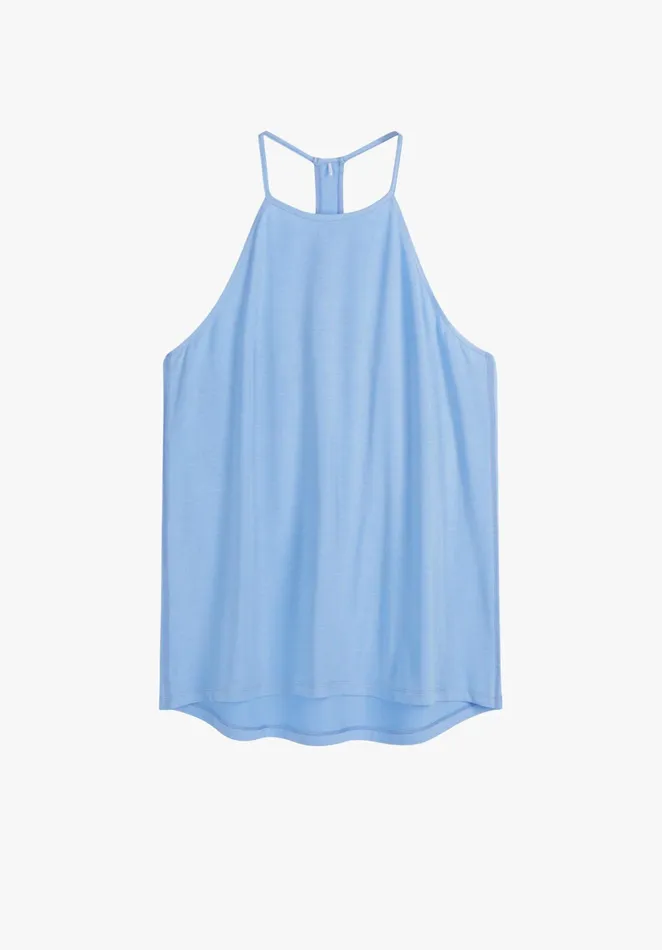 Tops and TShirts Women Hush Strappy Racerback Vest Lake Blue