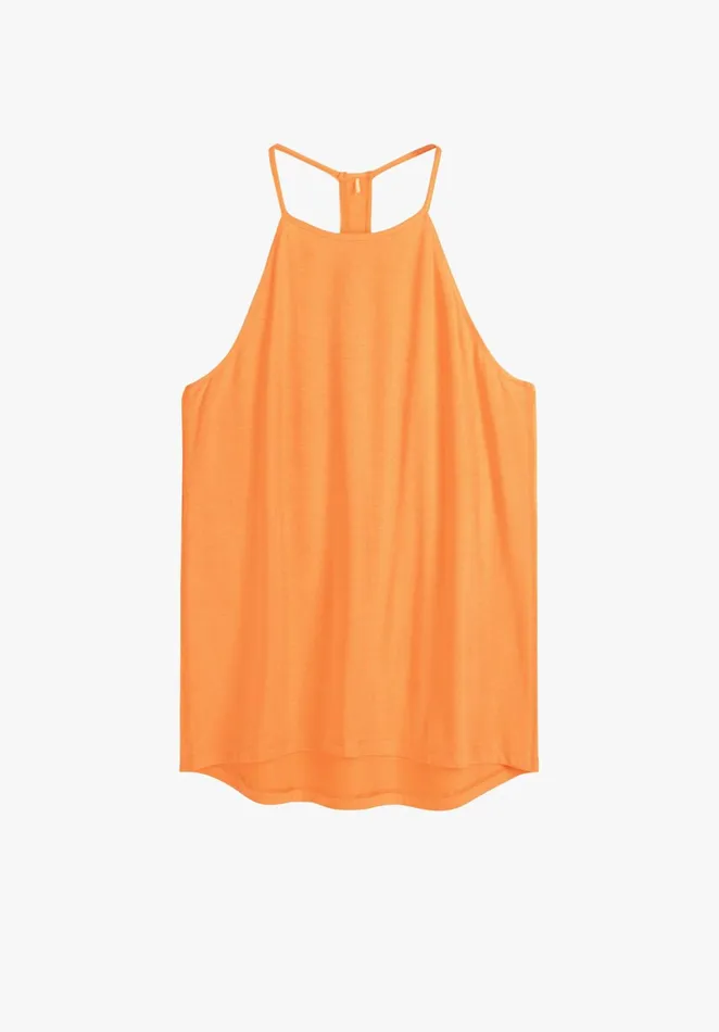 Tops and TShirts Women Hush Strappy Racerback Vest Orange