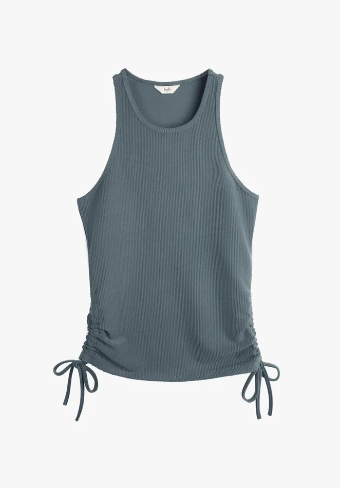 Tops and TShirts Women Hush Taisie Ruched Tank Top Washed Black