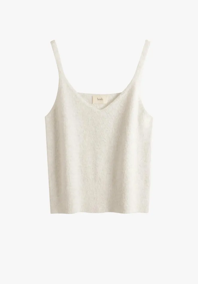 Tops and TShirts Women Hush Yas Knitted Bralette Palest Grey Marl