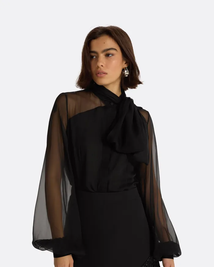 Tops Delfinane Black Top Black Safiyaa Women