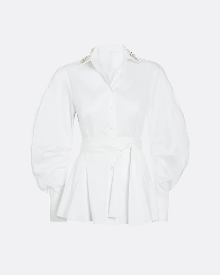 Tops Safiyaa Women Kathryn Embroidered Ivory Top Ivory