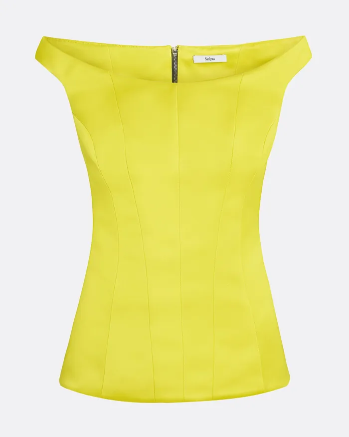 Tops Safiyaa Women Sera Chartreuse Top Chartreuse