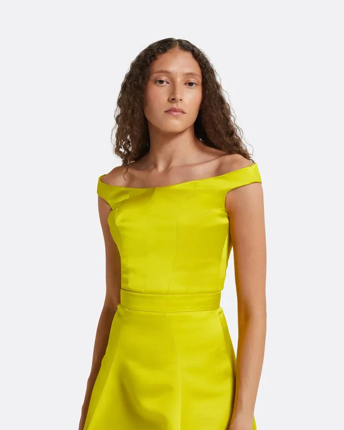 Tops Safiyaa Women Sera Chartreuse Top Chartreuse